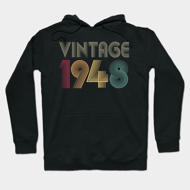 72th Birthday 1948 Gift Vintage Classic Hoodie by key_ro